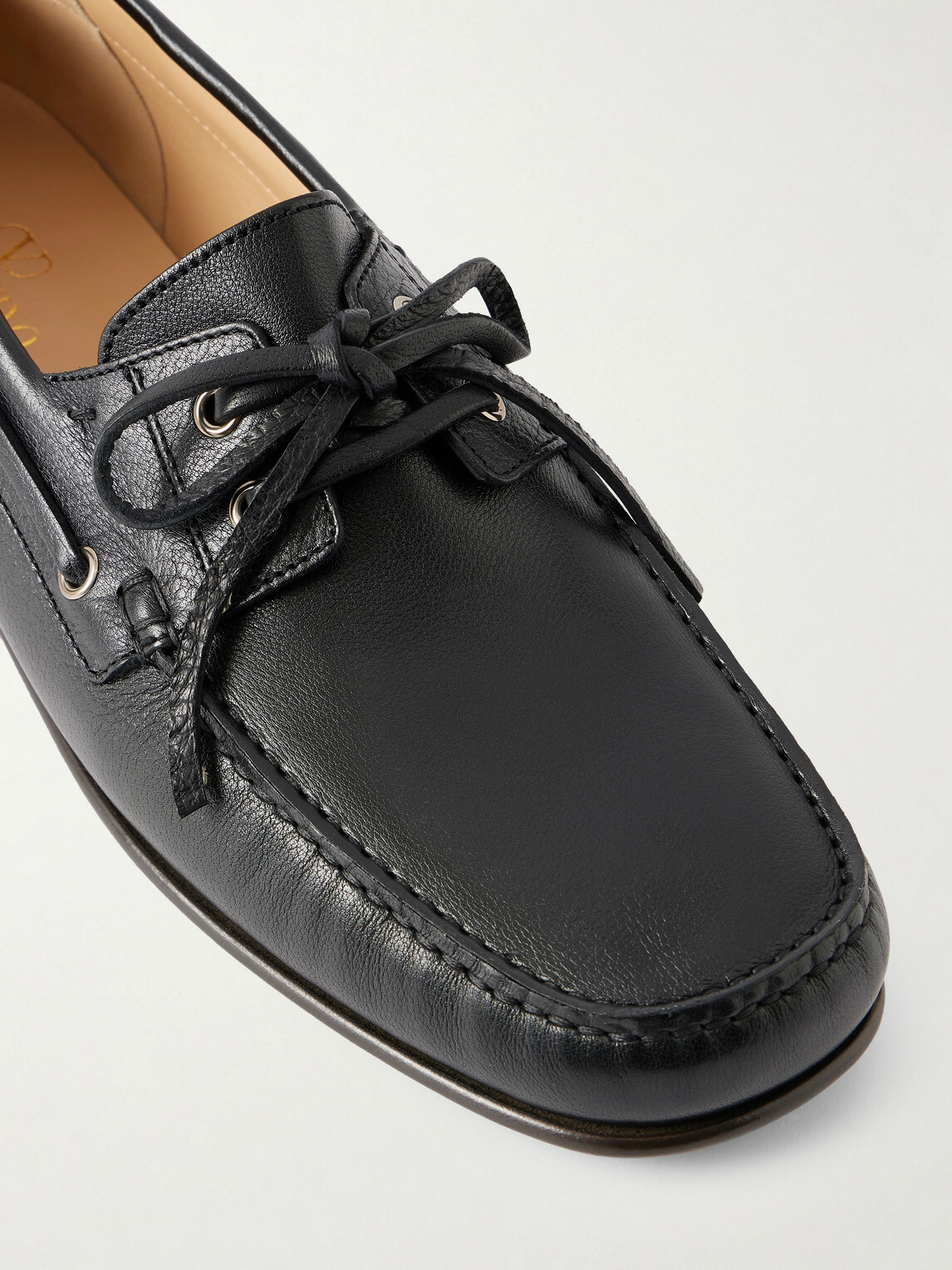 Valentino Garavani - Logo-Embellished Leather Loafers - Black