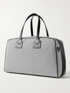 BURBERRY - Logo-Print Leather-Trimmed Canvas Holdall