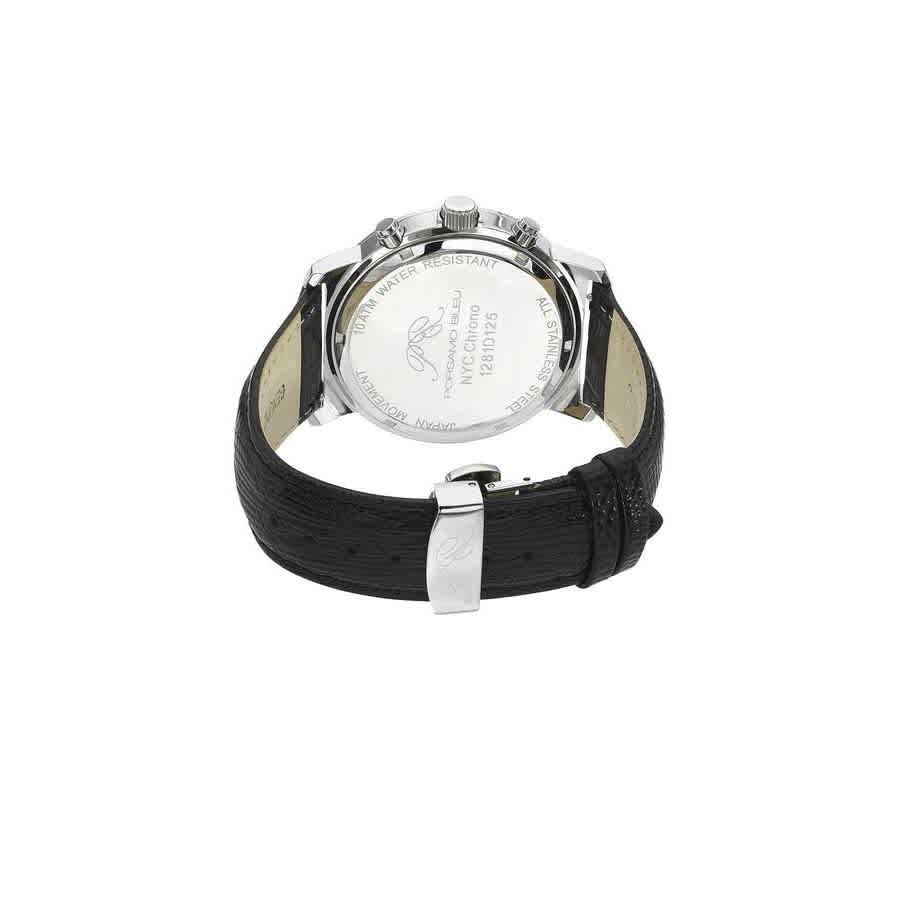 Porsamo Bleu Nyc Chrono Chronograph Quartz Black Dial Mens Watch 1281DNYL