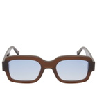 Monokel Apollo Sunglasses in Chocolate/Blue 