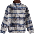Butter Goods Men's Hairy Plaid Lodge Jacket in Navy