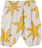 nadadelazos Baby White Sea Stars Trousers