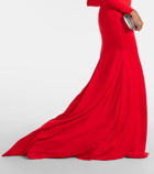 Alex Perry Gathered satin gown