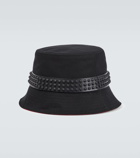Christian Louboutin Bobino Spikes canvas bucket hat
