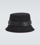 Christian Louboutin Bobino Spikes canvas bucket hat