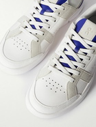 ON - The Roger Clubhouse Faux Suede and Mesh-Trimmed Faux Leather Sneakers - White