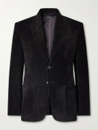 TOM FORD - Panelled Suede Blazer - Black