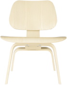 HERMAN MILLER Off-White Eames Molded Plywood Wood Base Lounge Chair