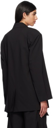 J KOO Black Wrap Blazer