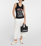 Loewe Paula's Ibiza Small logo raffia tote bag