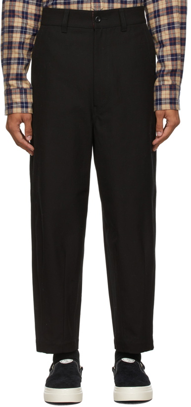 Photo: Junya Watanabe Black Cotton Carrot Trousers