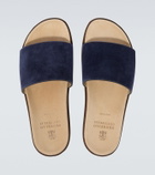 Brunello Cucinelli Suede slides