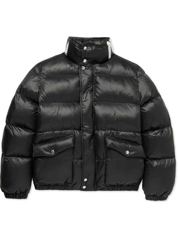 Photo: Alexander McQueen - Logo-Print Quilted Padded Shell Jacket - Black
