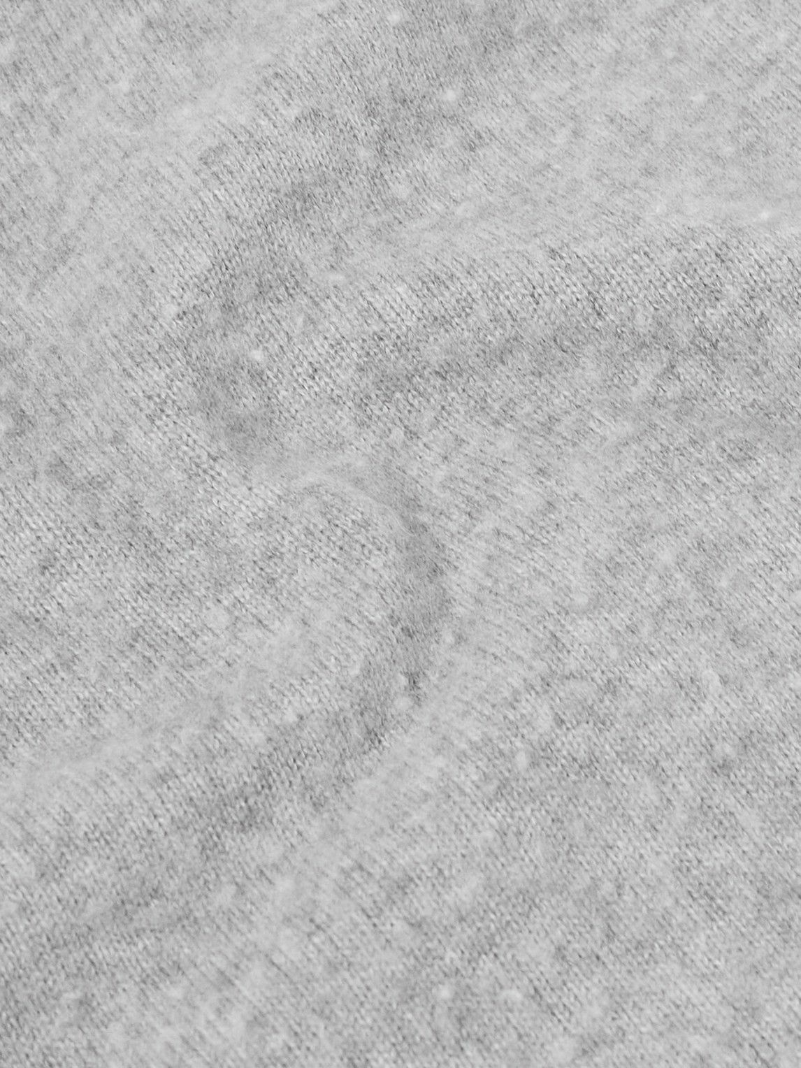 Tシャツ・カットソー MAISON MARGIELA Dove Grey Cashmere Blend Sweater Maison Margiela - Brushed Cashmere and Cotton-Blend Sweater