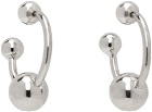 Jean Paul Gaultier Silver Piercing Earrings