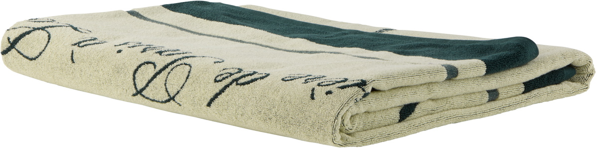 JACQUEMUS Beige & Green La Croisière 'The Croisière' Beach Towel