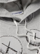 Comme des Garçons SHIRT - KAWS Printed Cotton-Jersey Hoodie - Gray