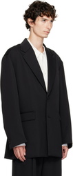 ssstein Black Oversized Single Breasted Long Blazer