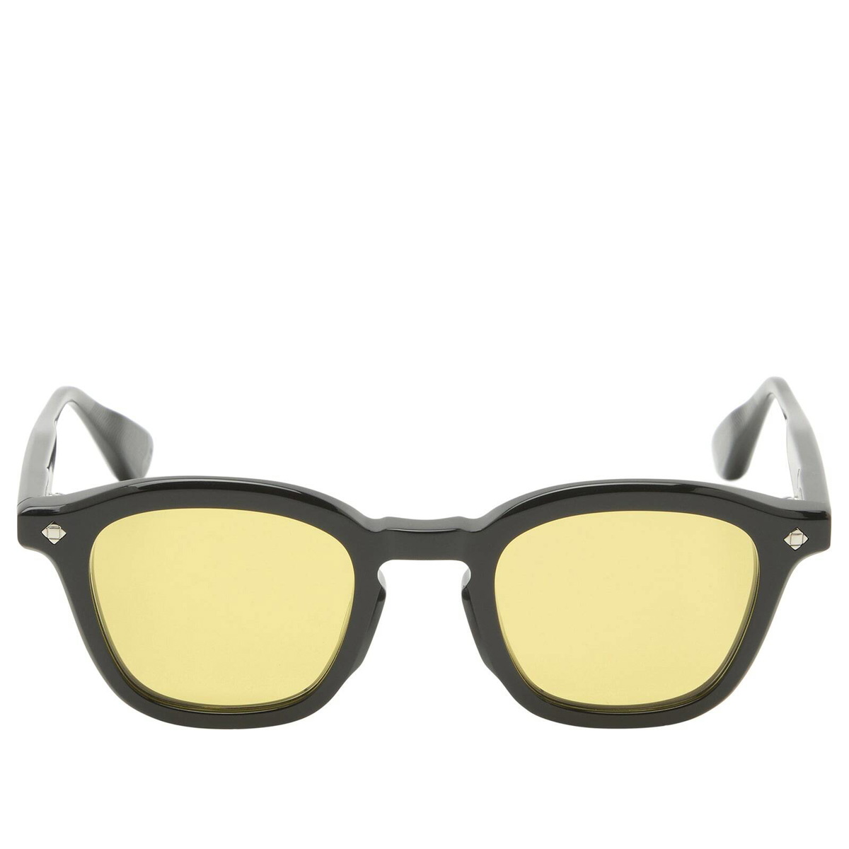 Lunetterie Générale Cognac Sunglasses in Black/Palladium/Yellow 