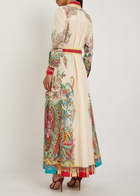 Etro Printed Belted Cotton-poplin Midi Shirt Dress Multicoloured