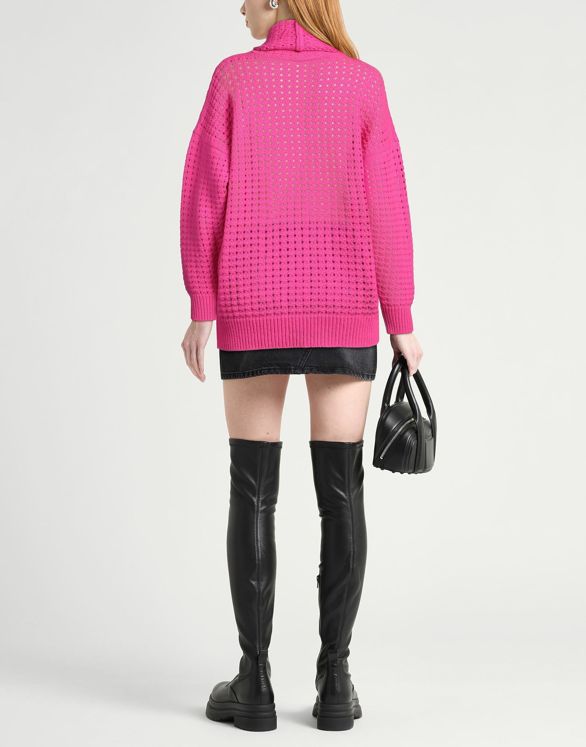 Laneus Womens Turtleneck Fuchsia