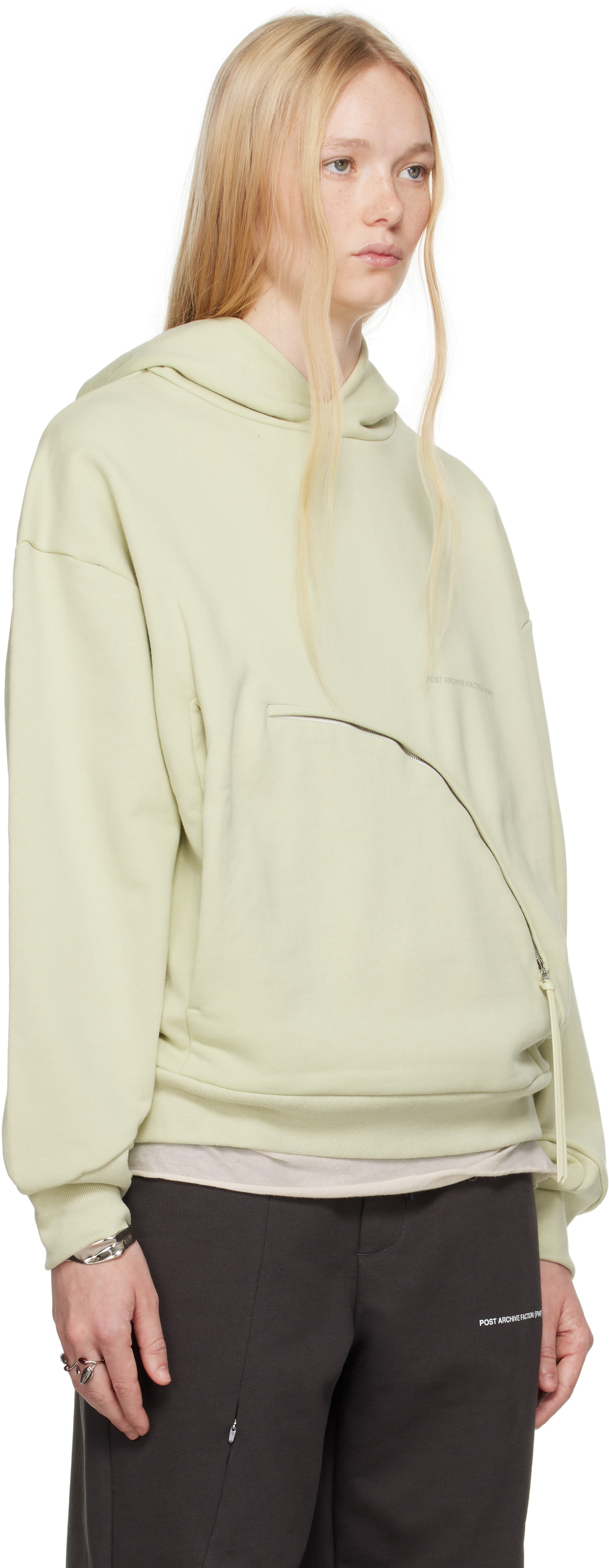 POST ARCHIVE FACTION (PAF) Yellow 8.0 Center Hoodie