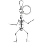 Alexander McQueen Silver Blackened Skeleton Keychain