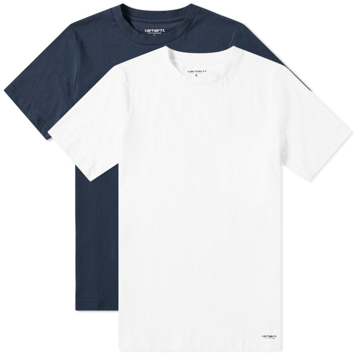 Photo: Carhartt Standard Crew Neck Tee - 2 Pack White & Navy