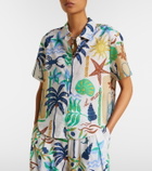 Velvet Marnie printed cotton poplin shirt