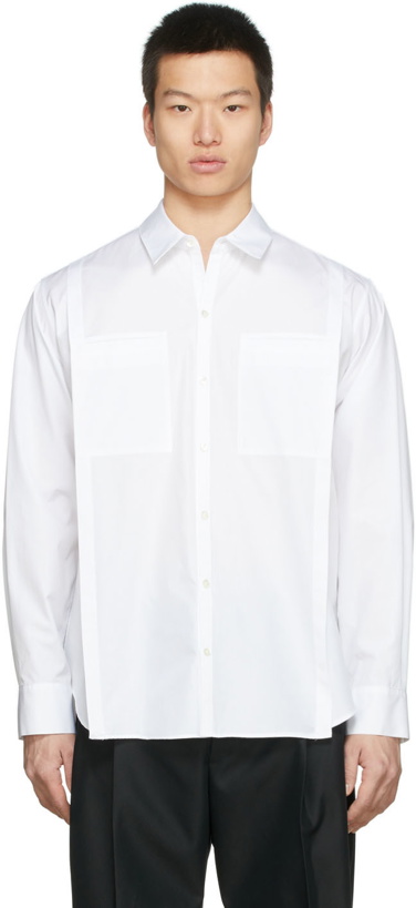 Photo: Rito Structure White Cotton Tuck Shirt