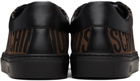 Moschino Black & Brown Allover Logo Sneakers