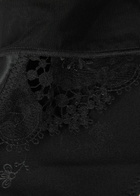 Simone Perele Wish Black Satin Thong, Thong, Partially Lined