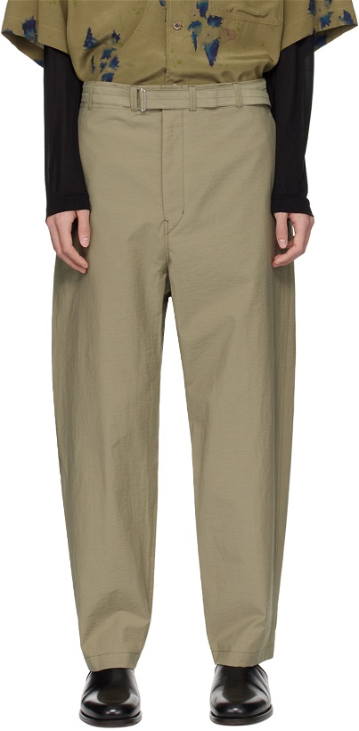 Photo: LEMAIRE Khaki Belted Trousers