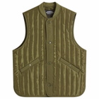 FrizmWORKS Men's Stripe Quilted Mil Liner Vest in Olive