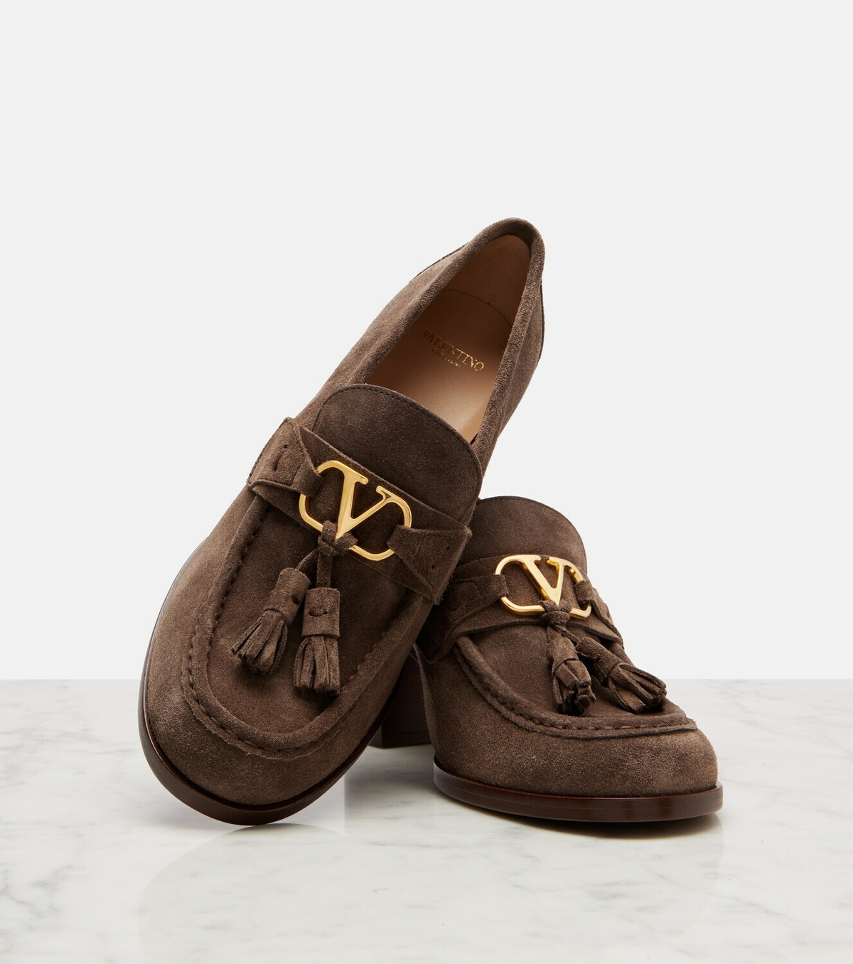Valentino Garavani VLogo 60 suede loafer pumps