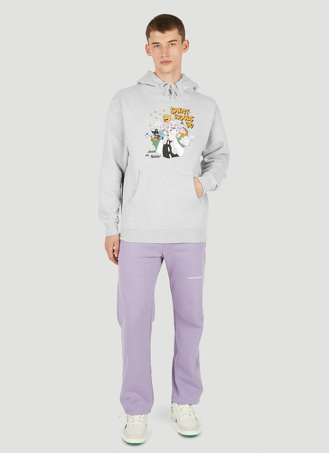Saintwoods Graphic Print Hooded Sweatshirt