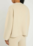 Joseph Ribbed Knit Cardigan Cream