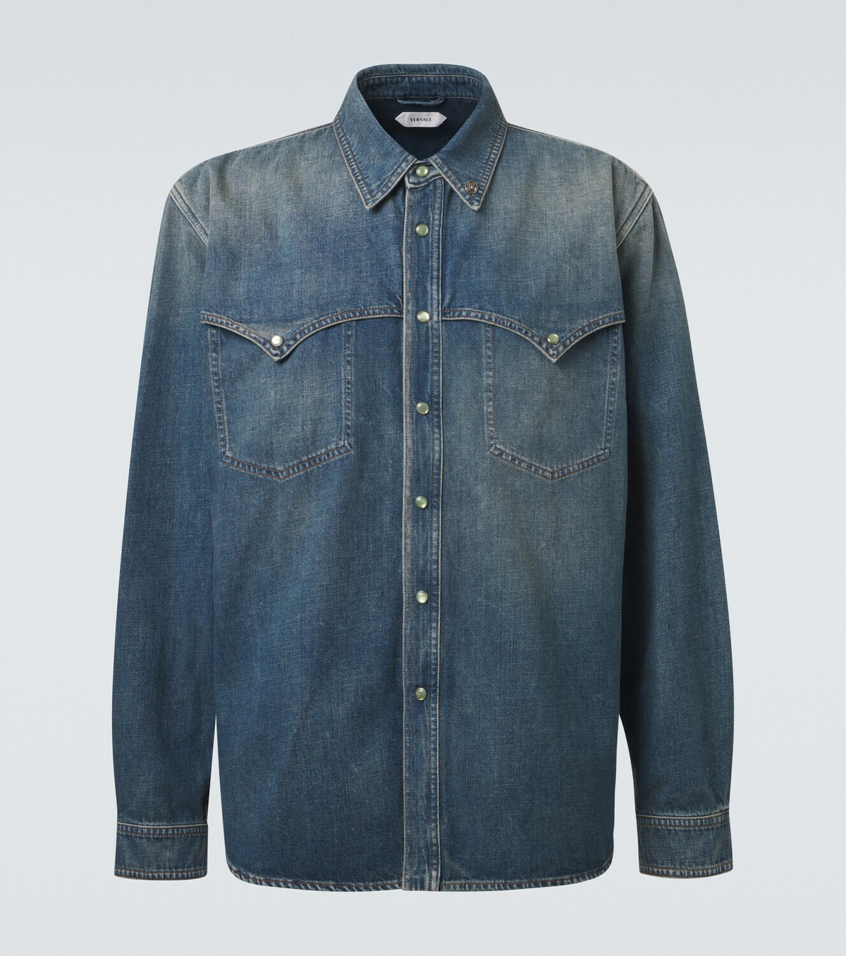 Versace Medusa denim overshirt