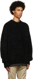 sacai Black Rib Sweater