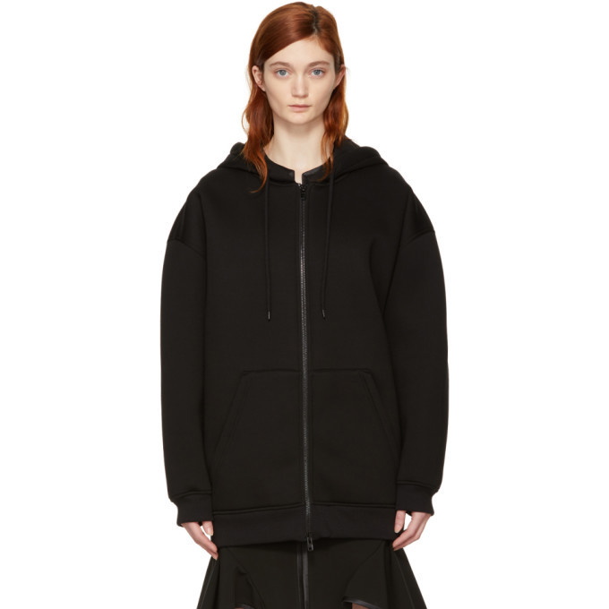 Photo: Givenchy Black Logo Hem Zip Hoodie