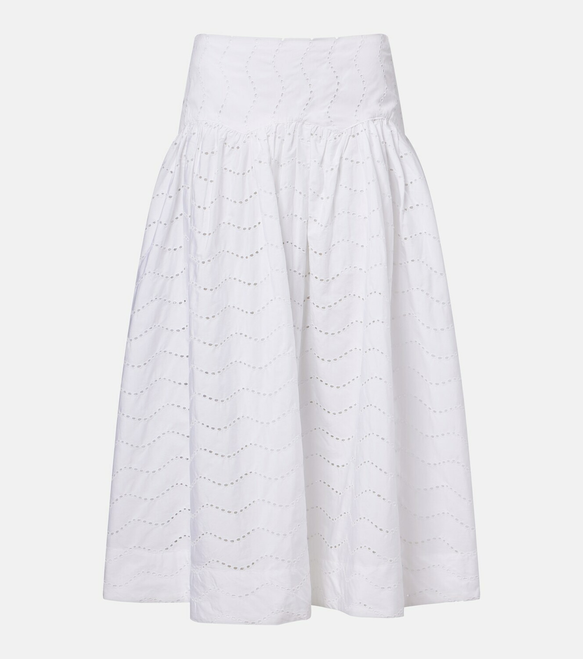 Polo Ralph Lauren Broderie anglaise cotton midi skirt