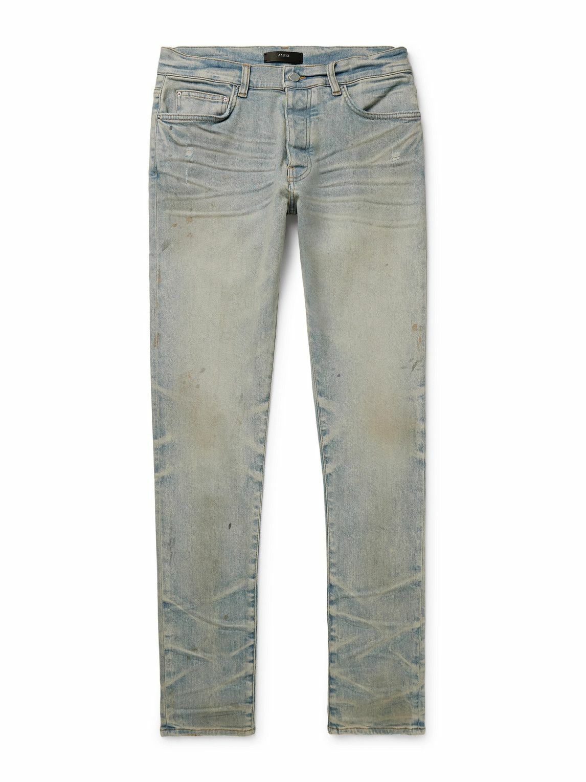 AMIRI - Stack Skinny-Fit Distressed Jeans - Blue Amiri