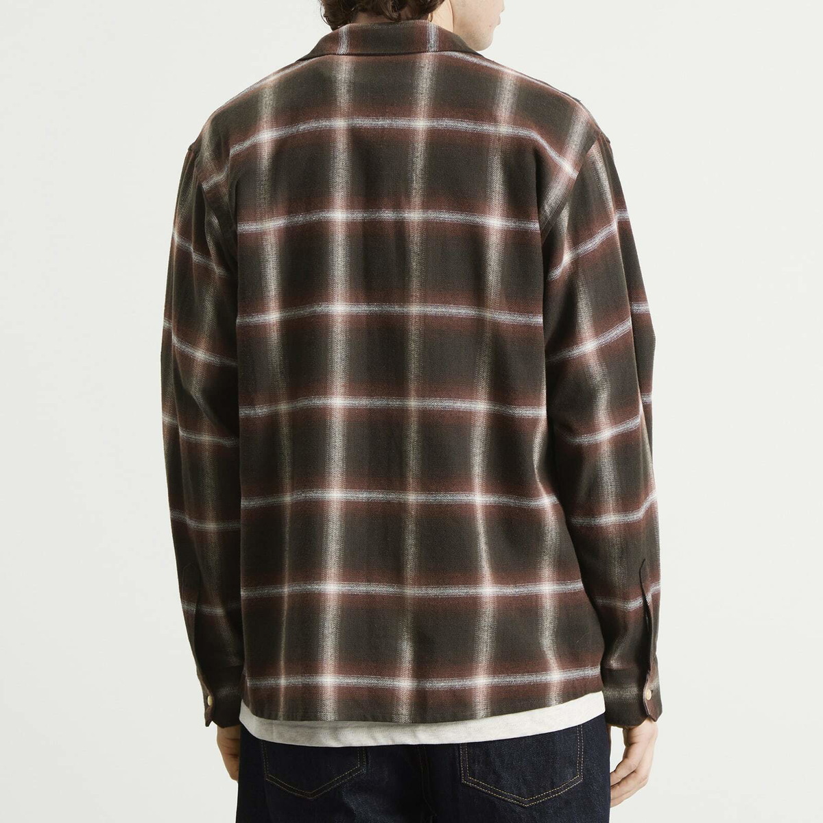 Second/Layer Men's Second Layer Logan Ombre Long Sleeve Check Shirt in Red Check