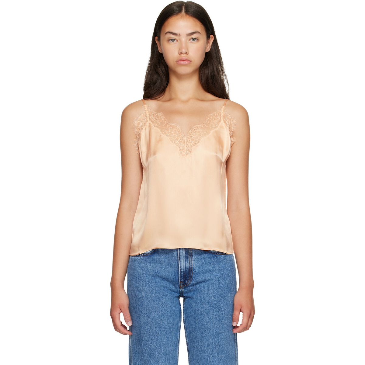 ANINE BING Pink Mael Camisole