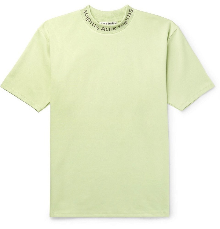 Photo: Acne Studios - Navid Logo-Print Jersey T-Shirt - Men - Green