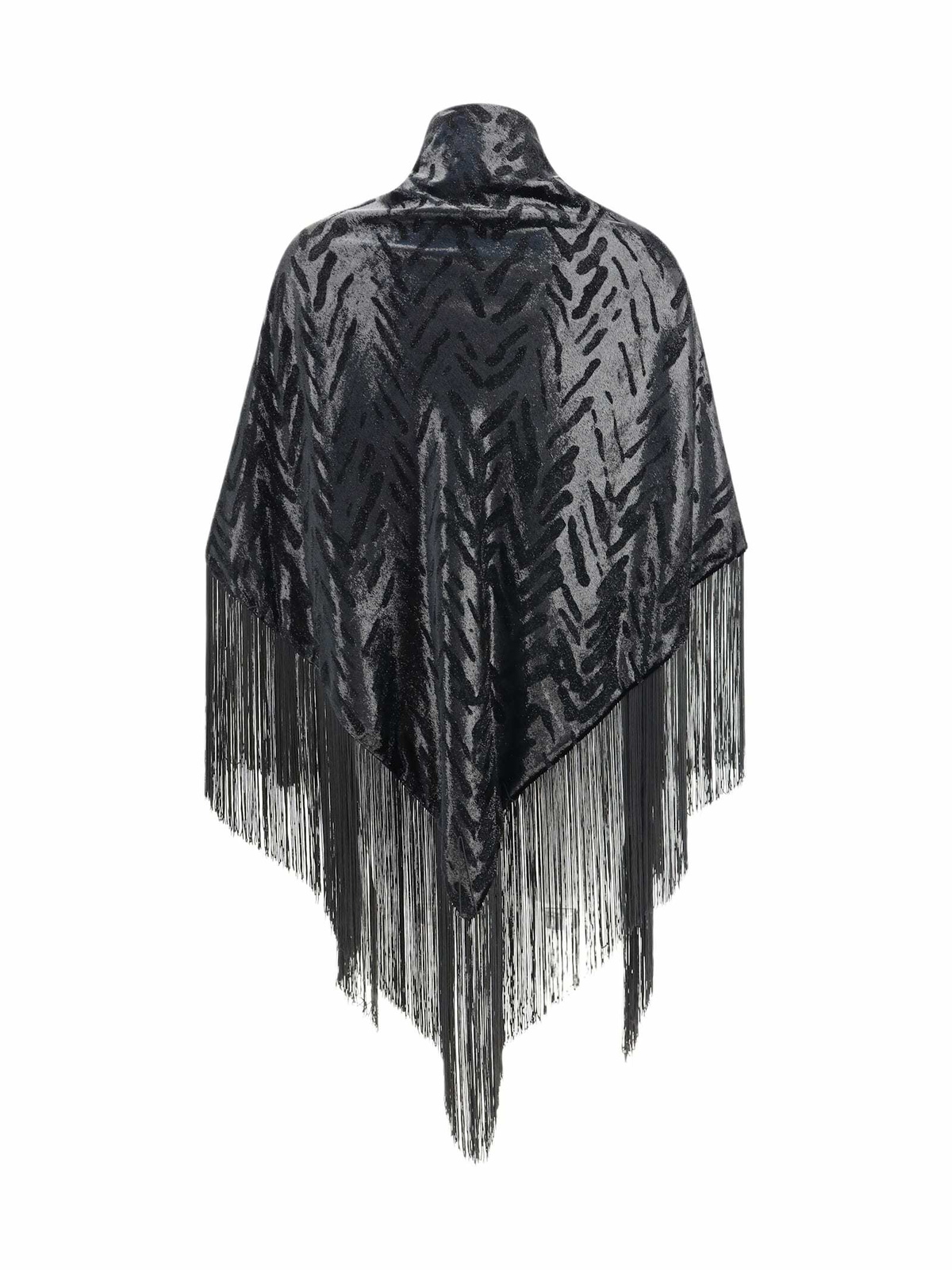 Giorgio Armani Velvet Shawl With Fringes