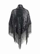 Giorgio Armani Velvet Shawl With Fringes