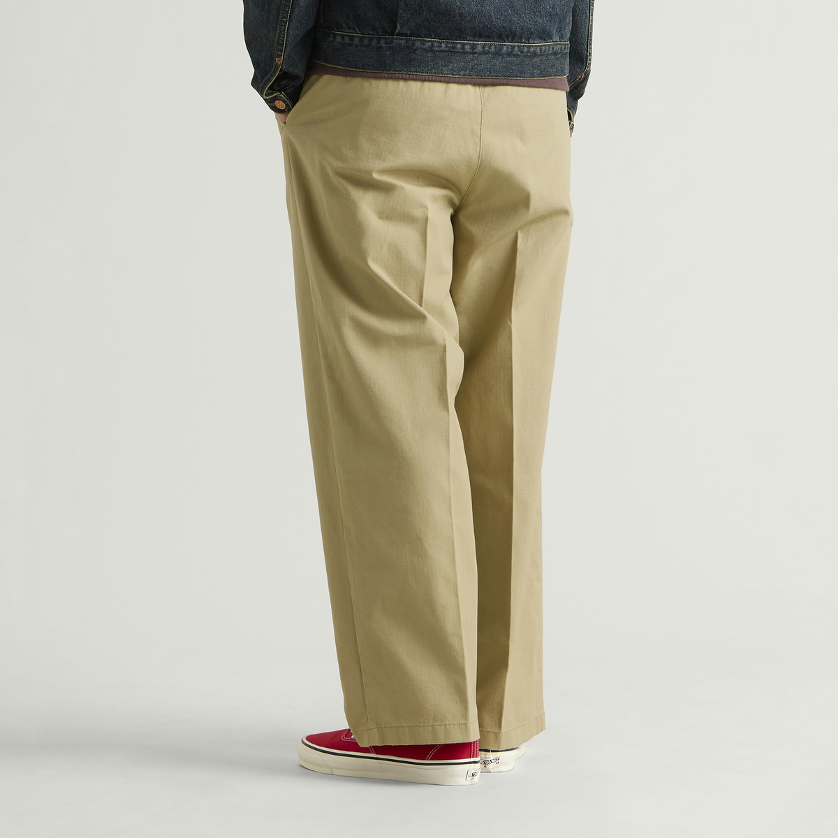 Larriet Men's Onder Pleated Ripstop Trousers in Sage