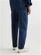 Orlebar Brown - Dunmore Tapered Pleated Cotton-Chambray Trousers - Blue