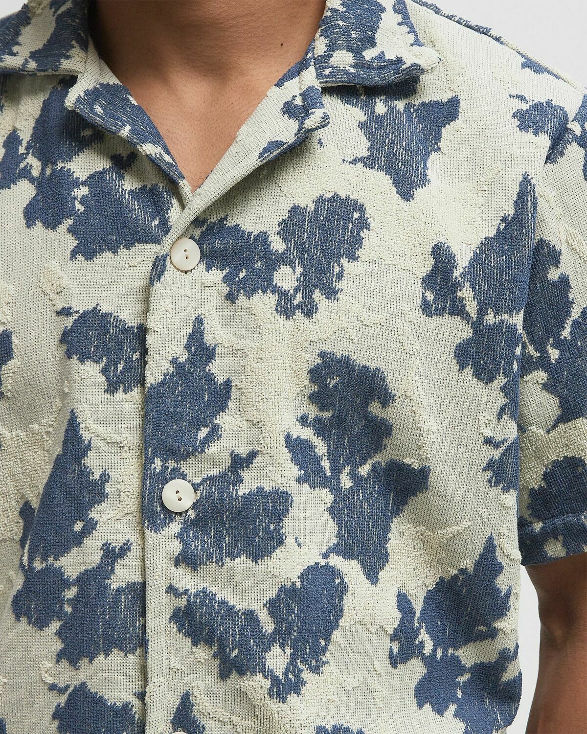 OAS Nero Verve Cuba Terry Shirt Blue Mens Shortsleefe